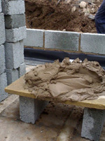 a picture of bricks and cement